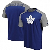 Toronto Maple Leafs Fanatics Branded Iconic Blocked T-Shirt BlueHeathered Gray,baseball caps,new era cap wholesale,wholesale hats